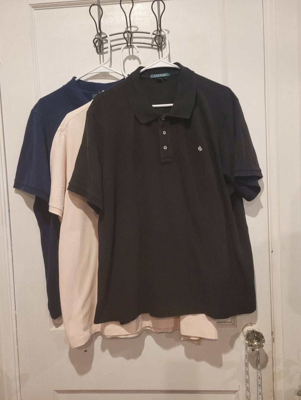 Women's Size 3X Lot Of 3 Lauren Ralph Lauren Polo Shirts Peach Navy Black
